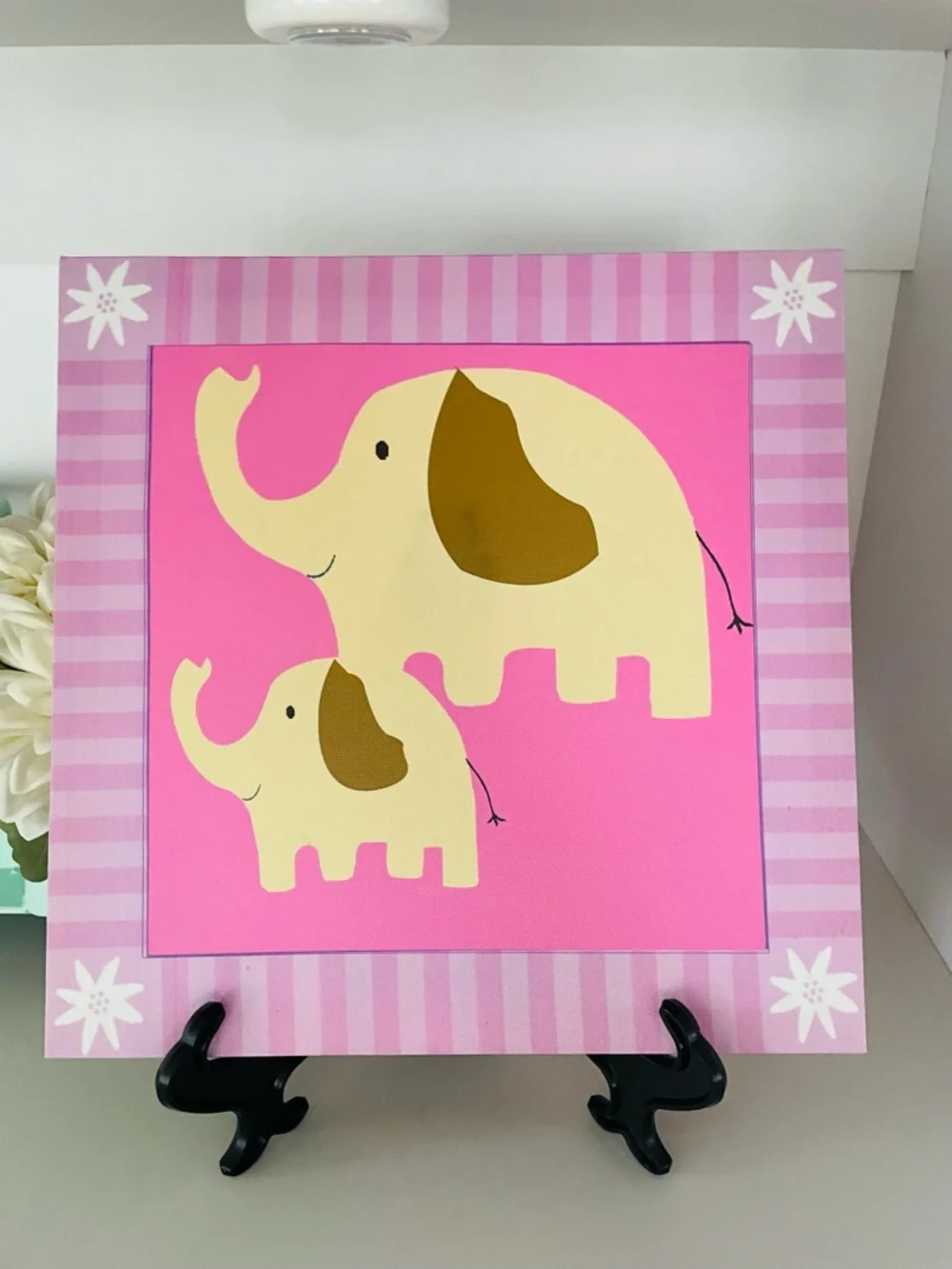 Pink Elephant Wall Art  Canvas